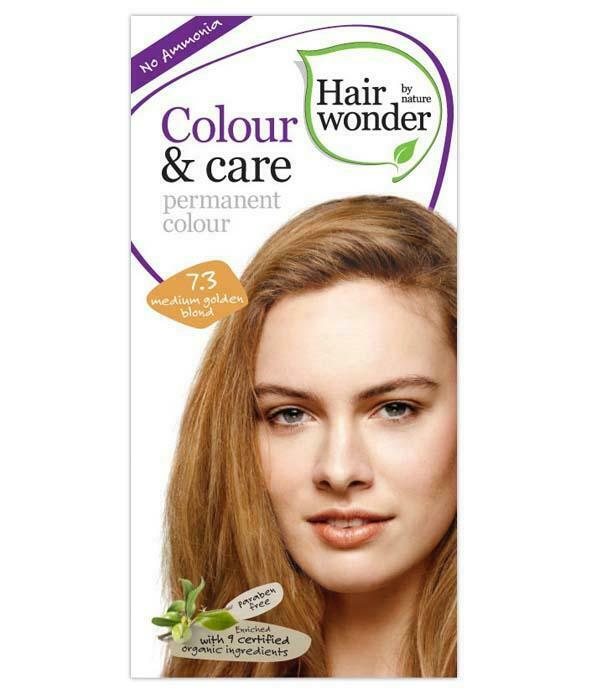 HairWonder Colour & Care Medium Golden Blonde 7.3- 